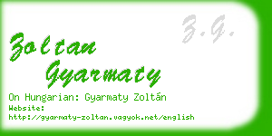 zoltan gyarmaty business card